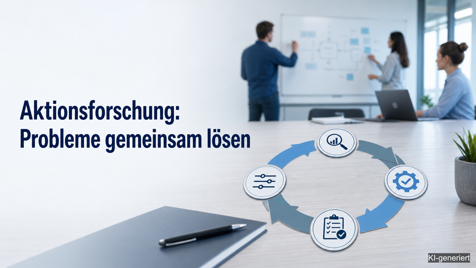 Aktionsforschung: Probelem gemeinsam lösen (KI-generiert)