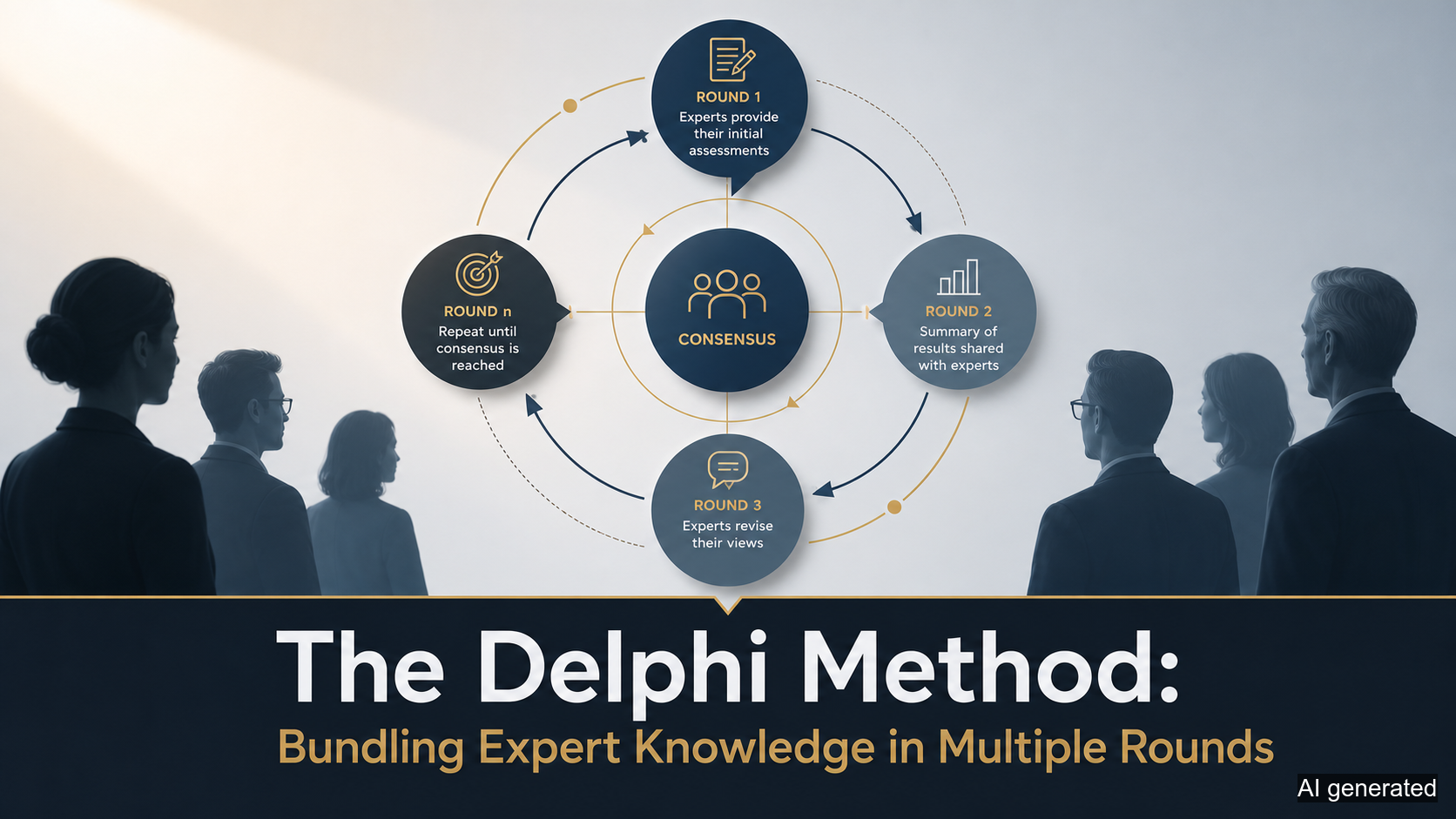 The Delphi Method: Bundling Expert Knowledge in Multiple Rounds (AI generated)